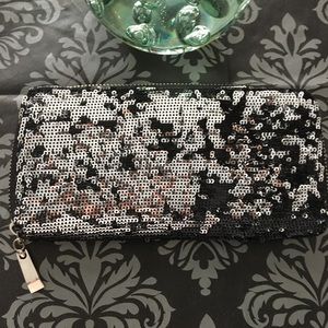 Black & Silver Sequined Wallet
